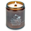 Hemlock Park Crackling Wood Wick Candle – Coconut Wax, 8 oz, Pomegranate Passion Fruit