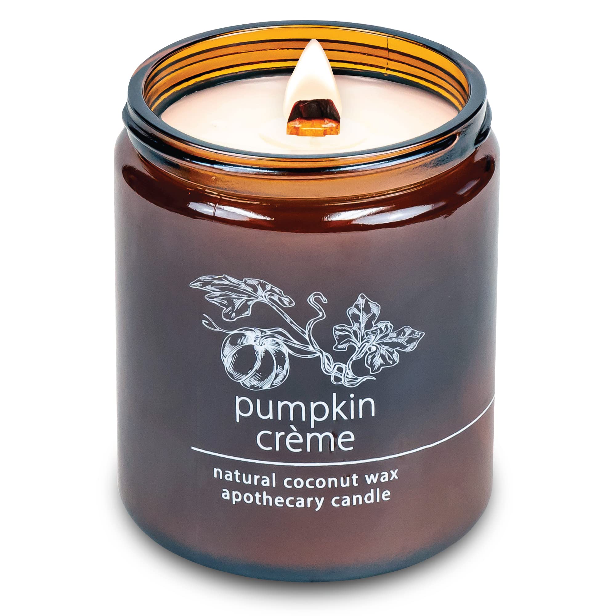 Hemlock Park Crackling Wood Wick Candle – Pumpkin Crème, 8 oz