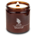 Hemlock Park Crackling Wood Wick Candle – Natural Coconut Wax, 16 oz (Amber)