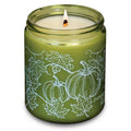 Hemlock Park Green Glass Wood Wick Candle – 8 oz Pumpkin Crème