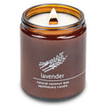 Hemlock Park Crackling Wood Wick Candle – Handcrafted Lavender 8 oz