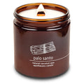 Hemlock Park Palo Santo Crackling Wood Wick Candle – Handcrafted with Natural Coconut Wax (Large 16 oz)