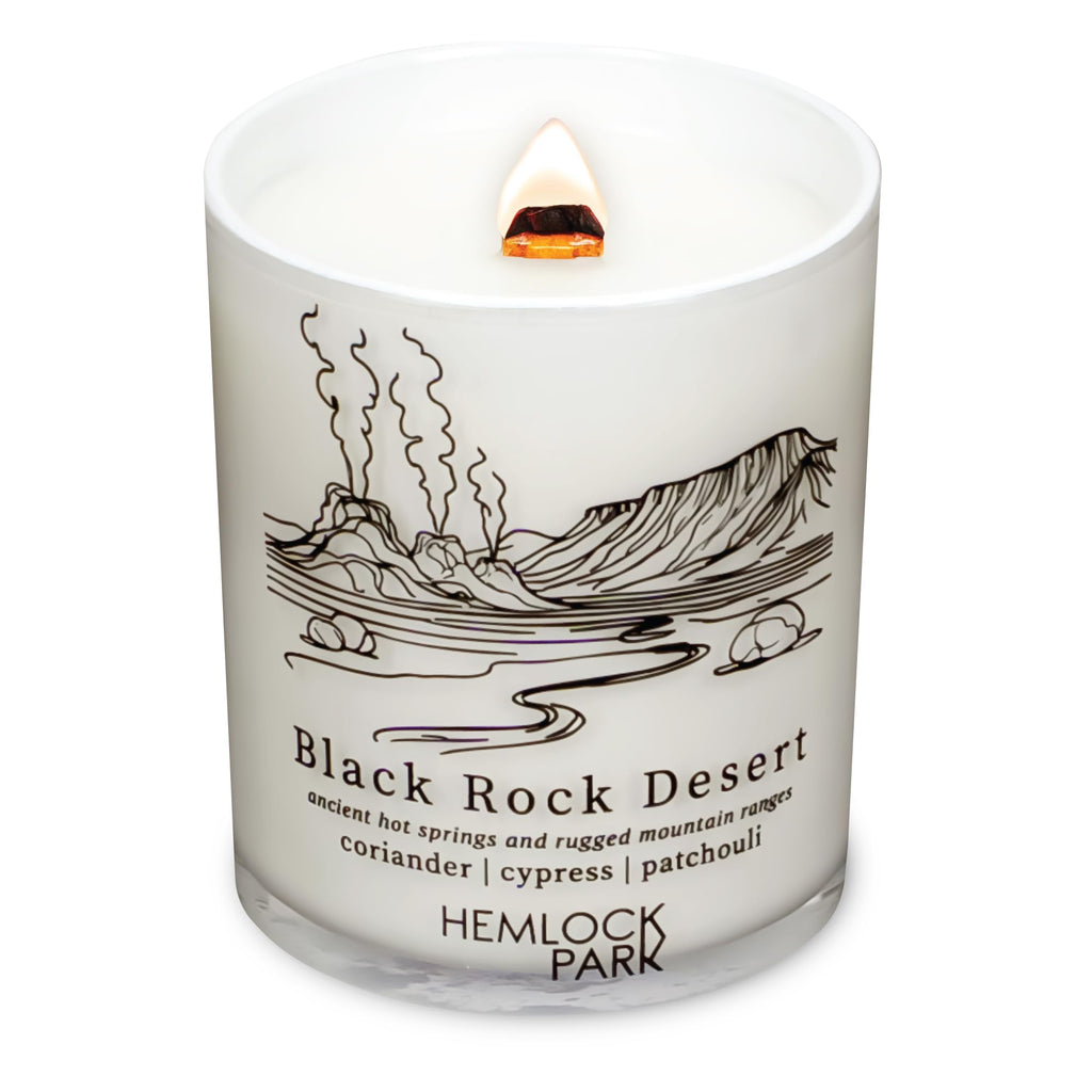 Hemlock Park Travel Inspired Passport Crackling Wood Wick Candle – 7.2 oz Coconut Wax