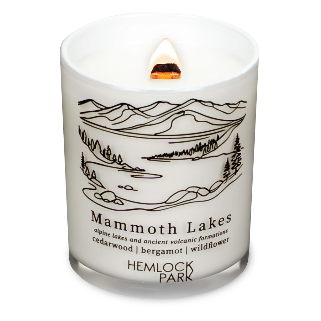 Hemlock Park Travel Inspired Wood Wick Candle – Coconut Wax, Cedarwood & Bergamot