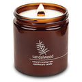 Hemlock Park Crackling Wood Wick Candle – Handcrafted Coconut Wax, Sandalwood, 16 oz