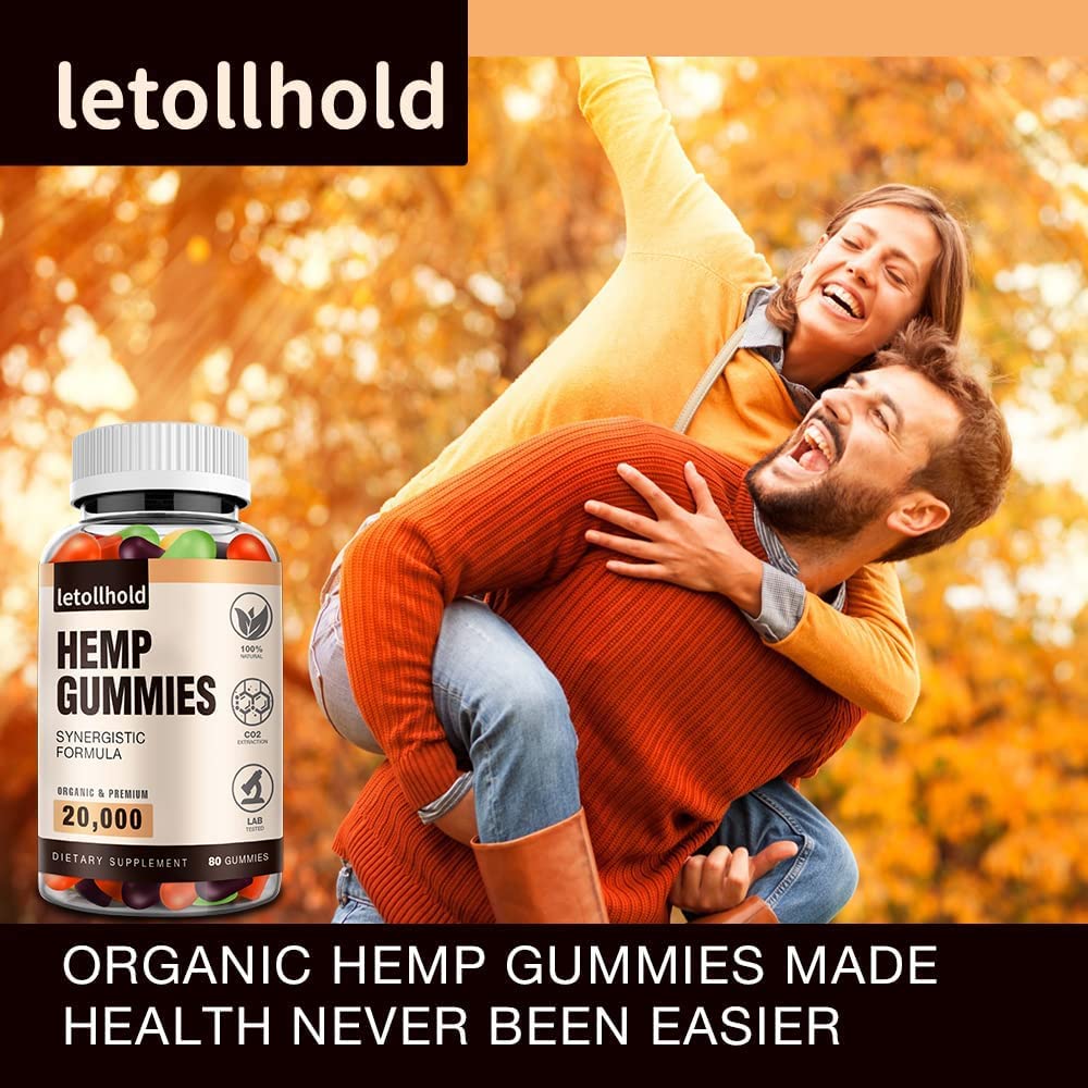 Hemp Gummies Edibles - Advanced Extra Strength Hemp Oil, Low Sugar (4 Packs)
