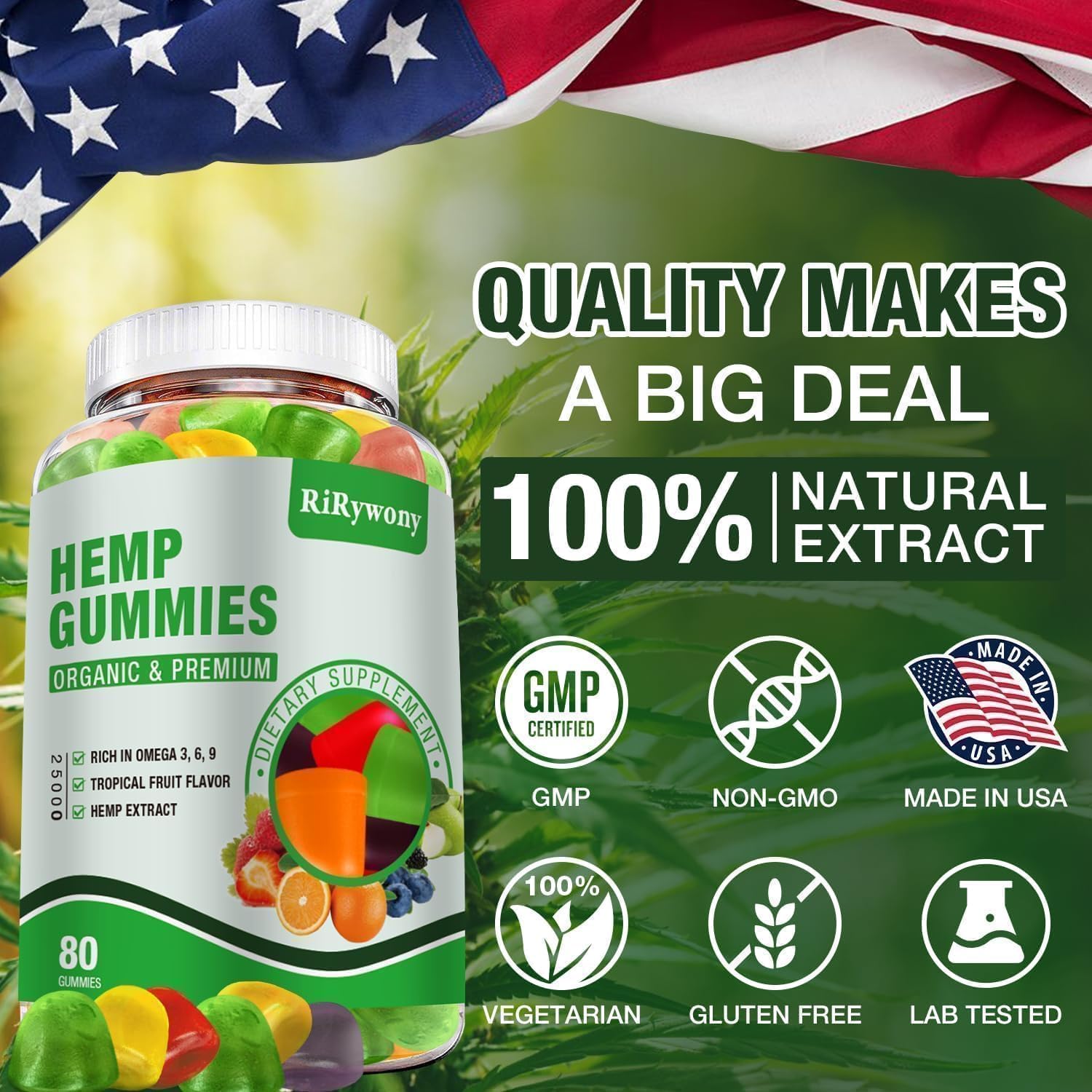 Hemp Gummies (3 Packs) - Premium Hemp Edibles
