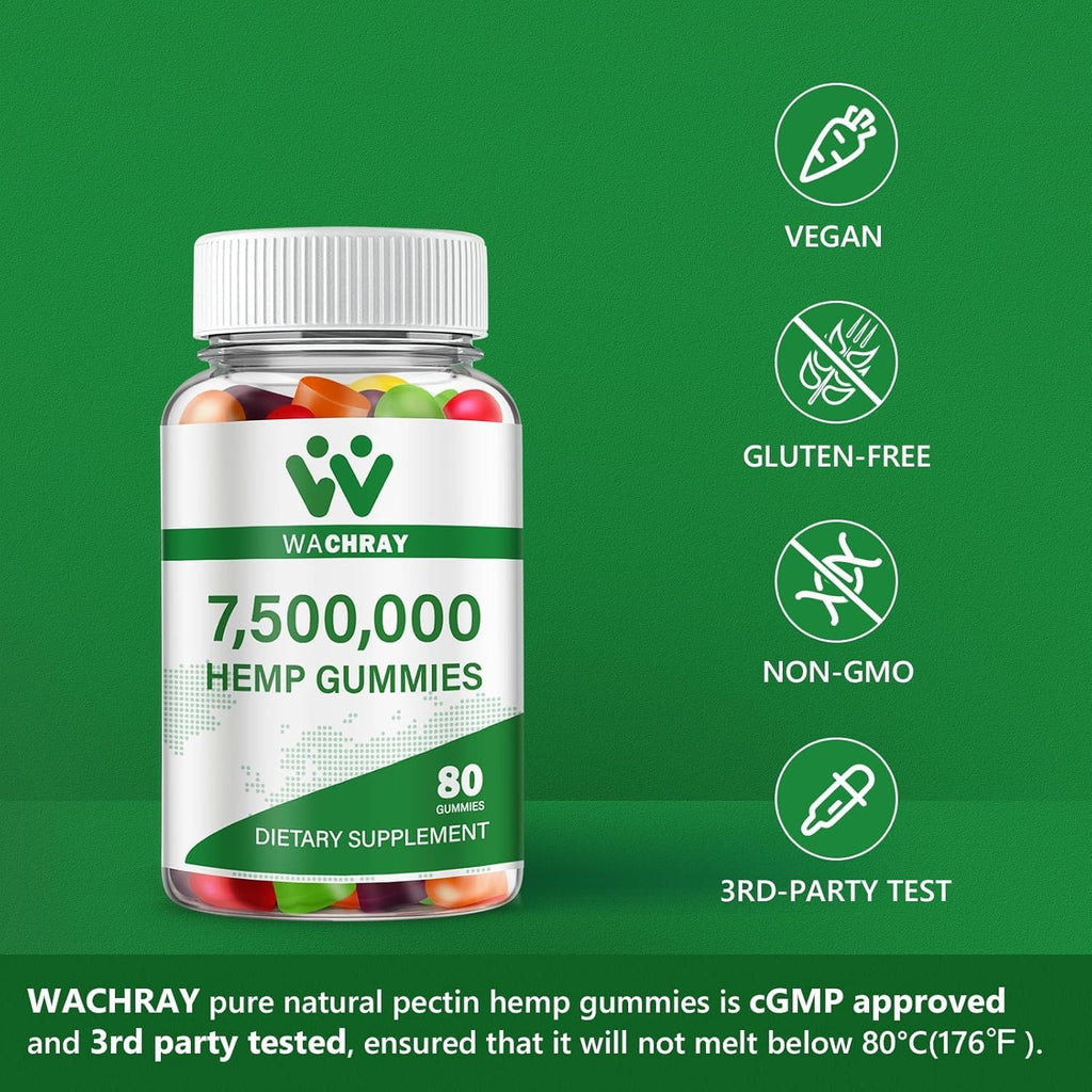Hemp Gummies from Organic Hemp Plant - High Potency for Sleep & Pain Relief (3-Pack)