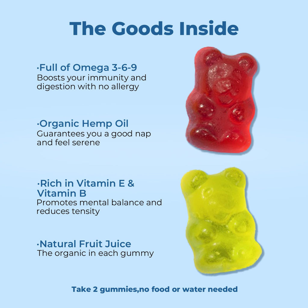 Hemp Gummies Advanced Extra Strength – High Potency Hemp Oil Gummies, Made in USA
