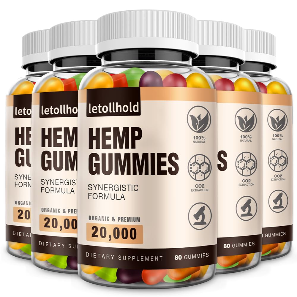 Hemp Gummies Edibles – Advanced Extra Strength Hemp Oil (Low Sugar, 5 Packs)