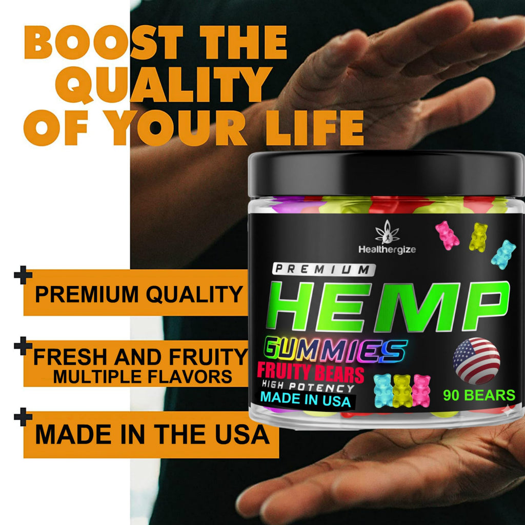 Hemp Gummies Premium Hemp Oil Gummy Bears – Natural Calm, Sleep Support | Made in USA