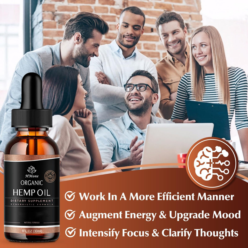 Hemp Oil 4-Pack Maximum Strength – Pure CO2 Extract Drops, 100% Natural