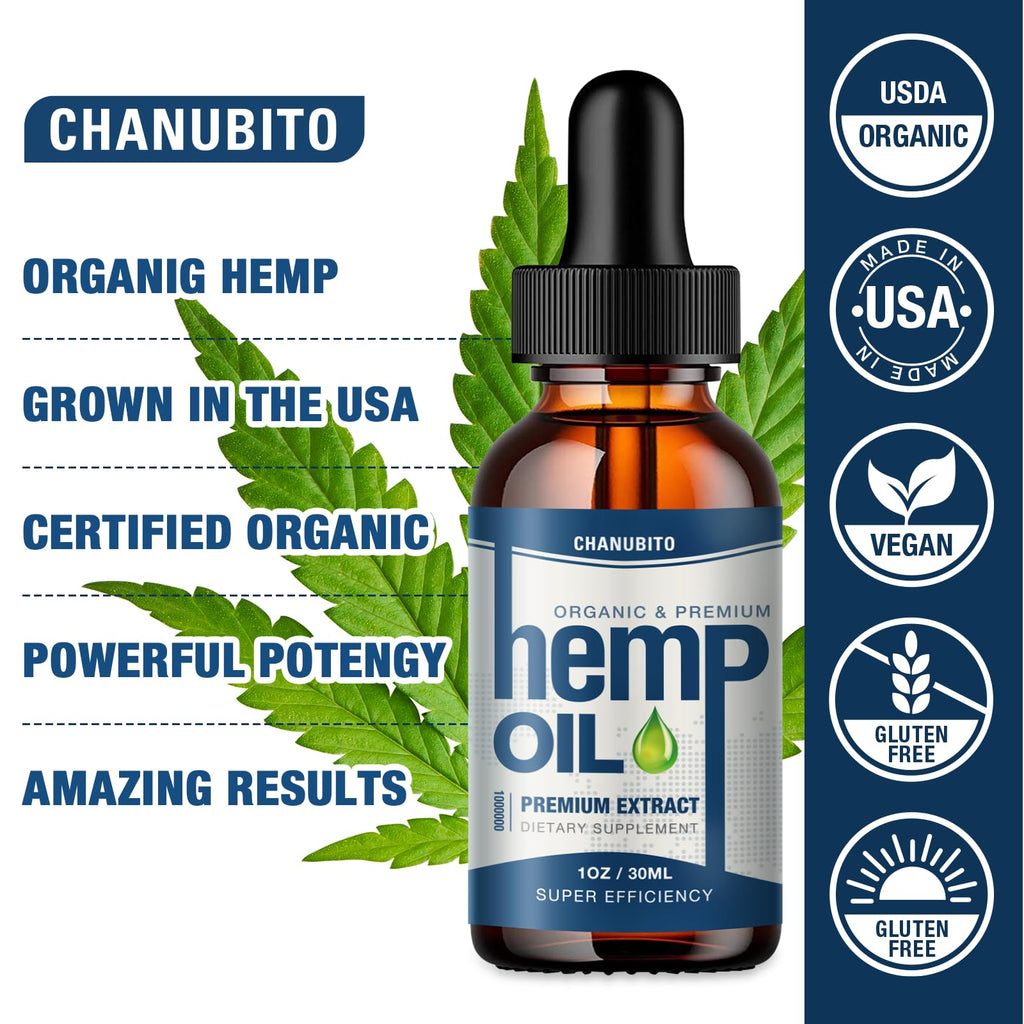 (2 Pack) Hemp Oil Organic High Potency - Mood Support, 1,000,000 Max Strength | Vegan, Non-GMO