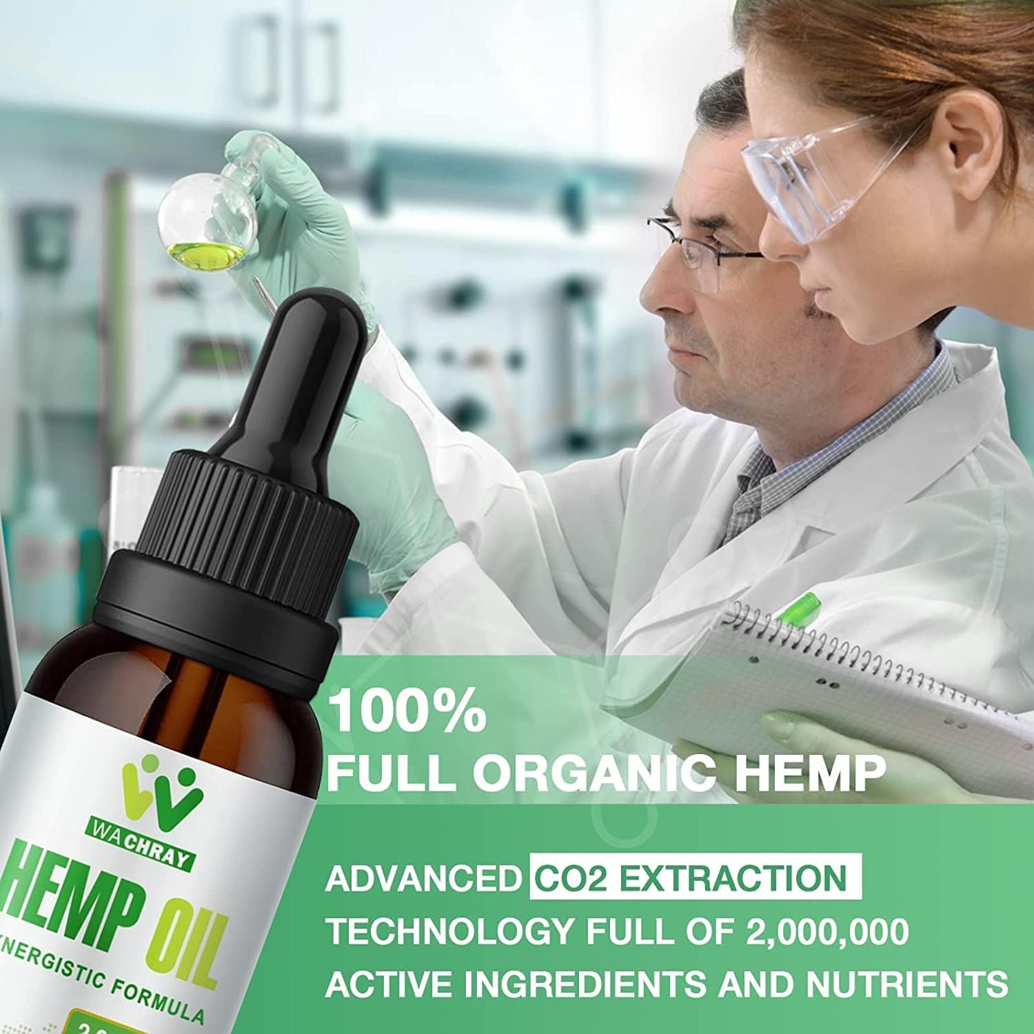 Hemp Oil Drops (3 Pack) High Potency – Focus Calm & Mood | CO2 Extracted, Vegan, Non-GMO
