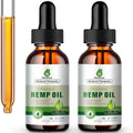 Hemp Oil Organic Premium - Maximum Strength | 100% Natural Hemp Drops Tincture - Vegan 2-Pack