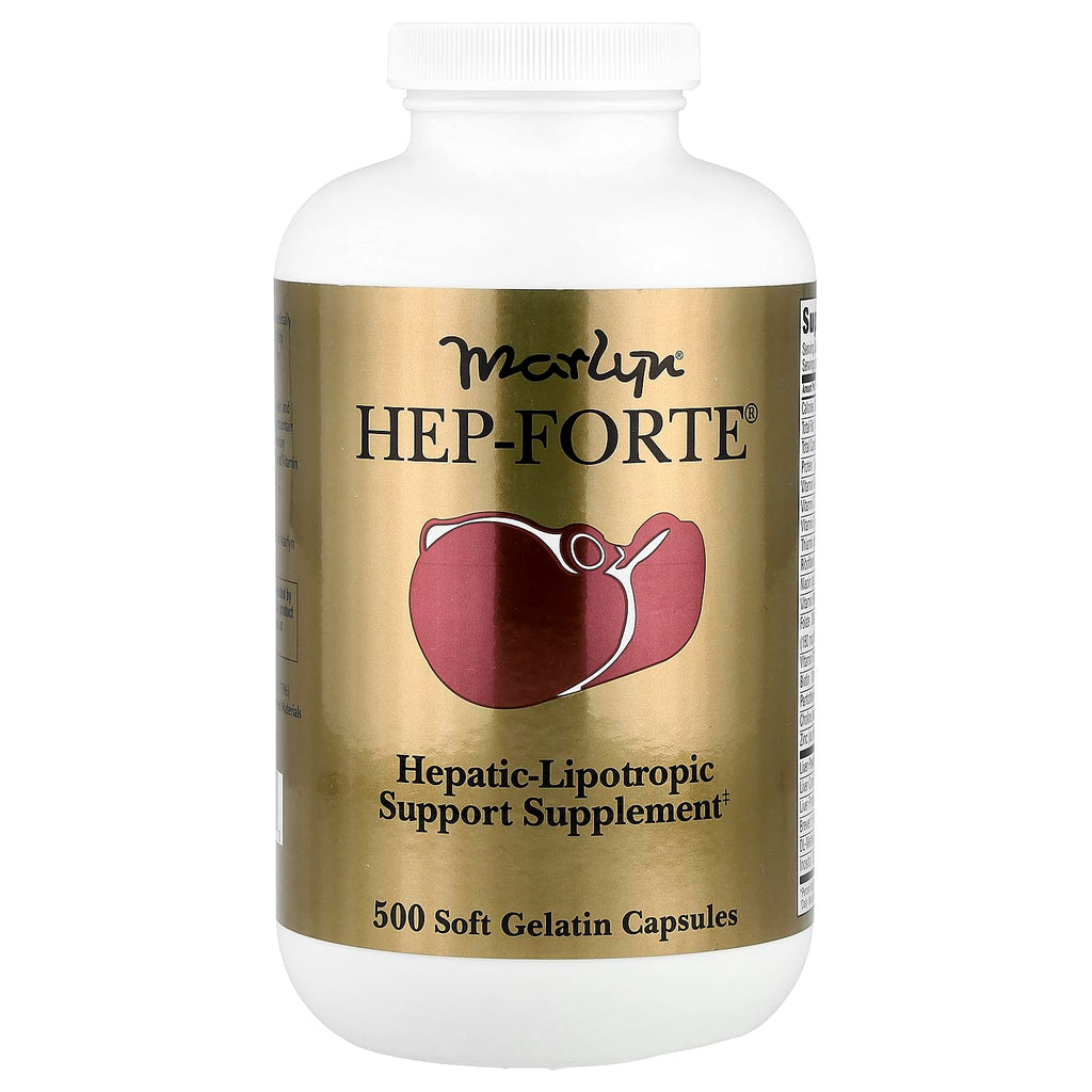 Marlyn HEP-FORTE: Liver Health Support Supplement with Beef Liver, Amino Acids, Antioxidants & Vitamins | 500 Softgels