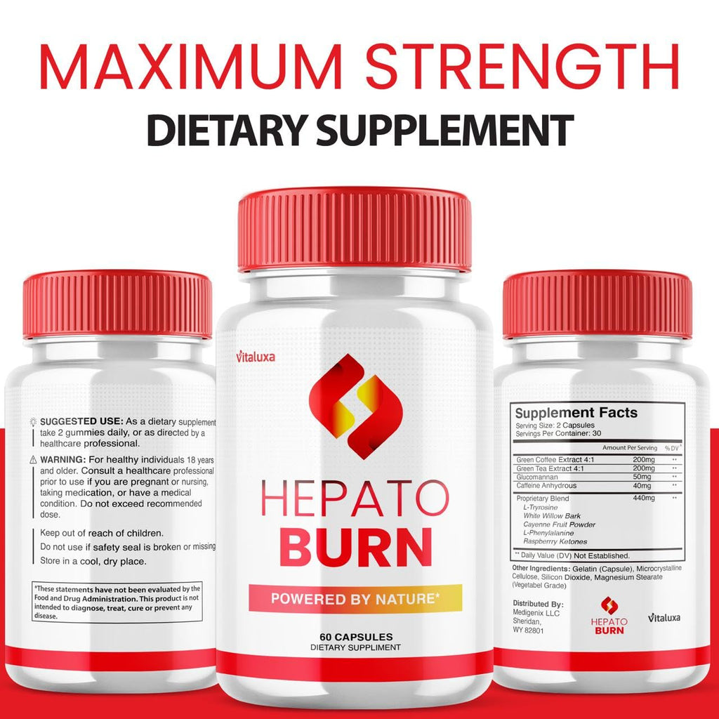 Hepato Burn Capsules - HepatoBurn Maximum Strength Liver Support (60 Capsules)