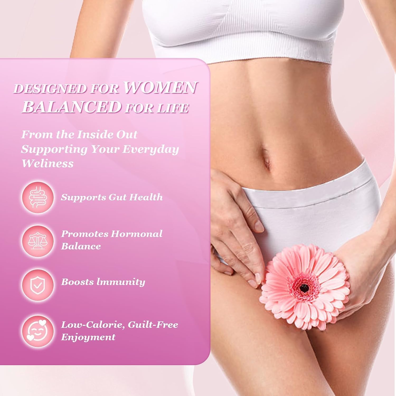 Feminine Probiotics Gummies for Women – Pineapple Flavor | 60 Gummies