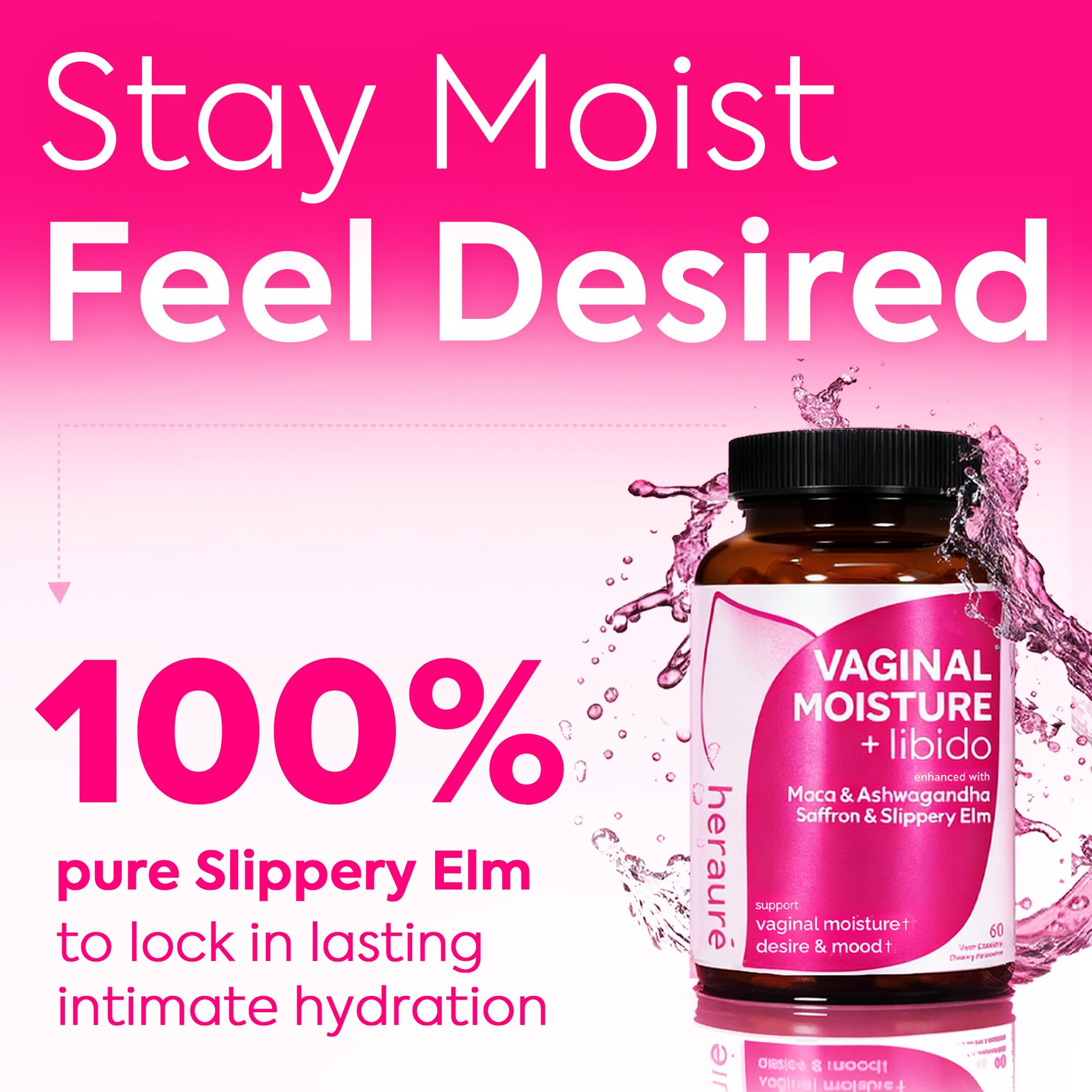 HerAuré Vaginal Moisture & Libido Booster for Women — Mood, Hormone Balance & Desire (60CT)