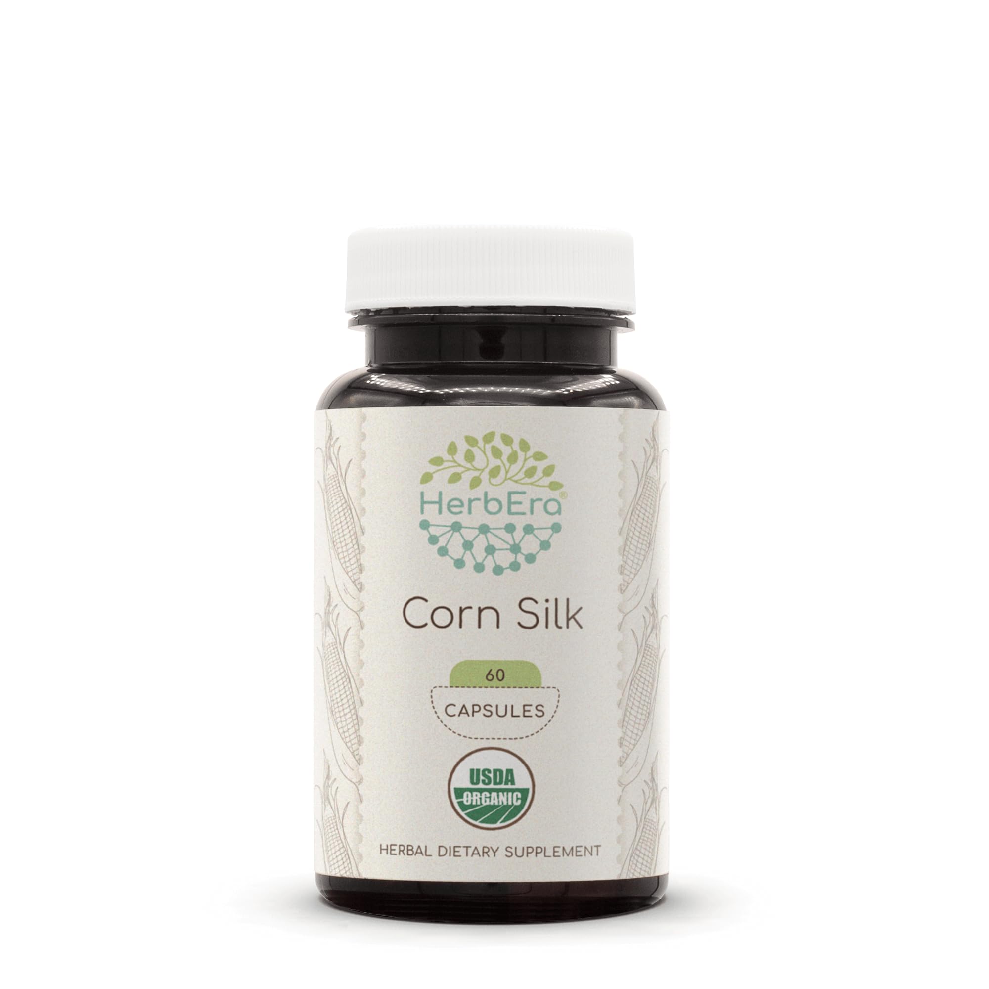 HerbEra Corn Silk USDA Organic 60 Capsules | Organic Herbal Supplement