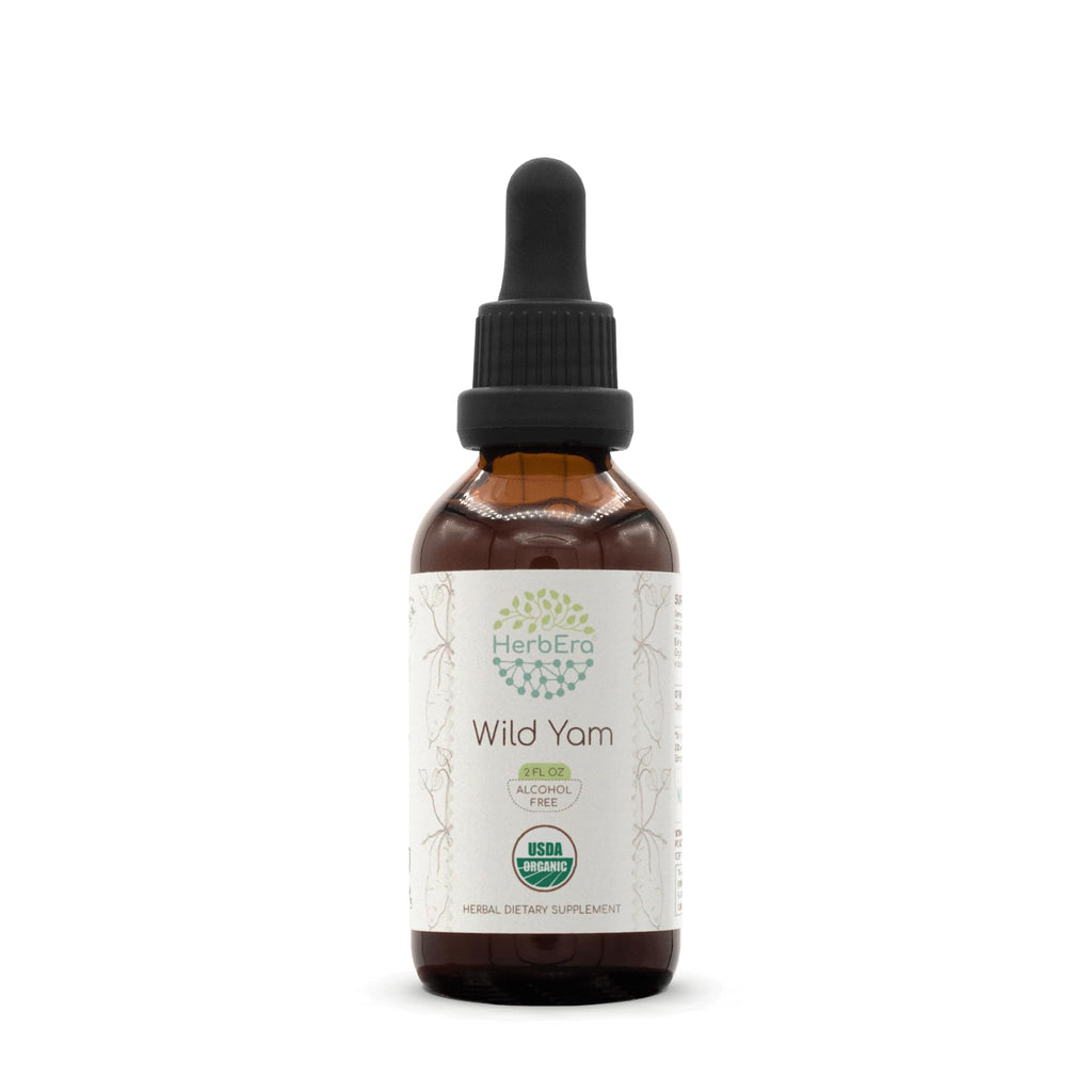 HerbEra Wild Yam B60 Alcohol-Free Herbal Tincture – USDA Organic, 2 fl oz