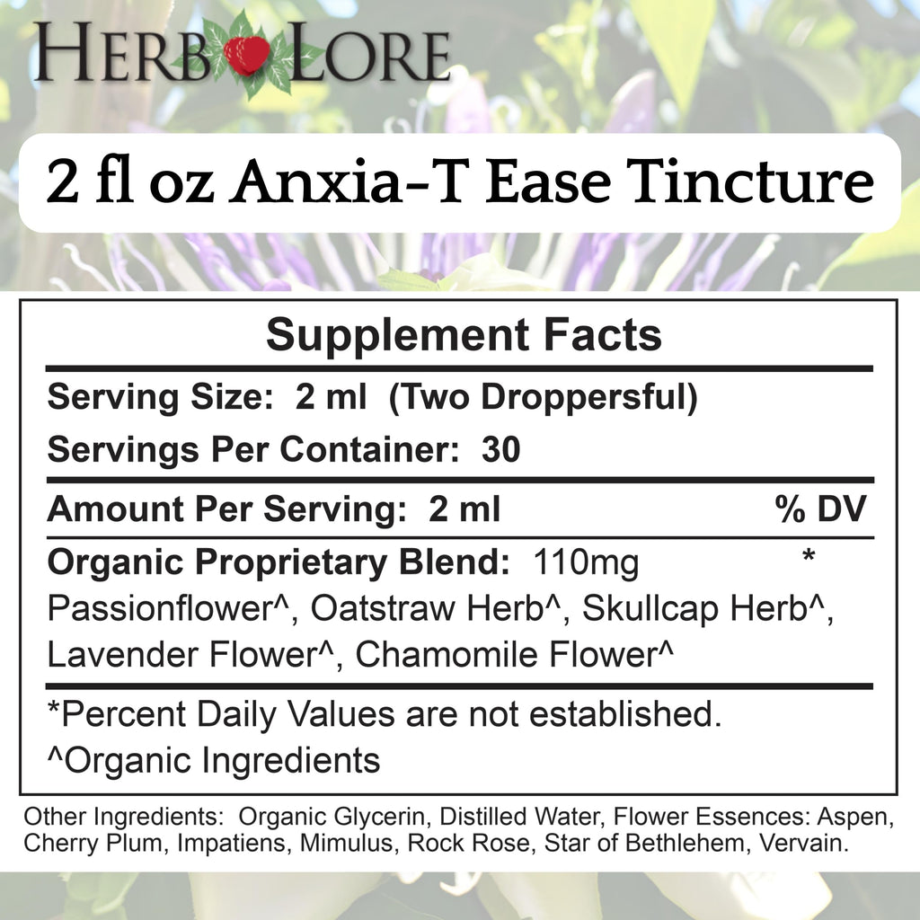 Herb Lore Anxia-T Ease Tincture – Mood & Relaxation Support (2 fl oz)
