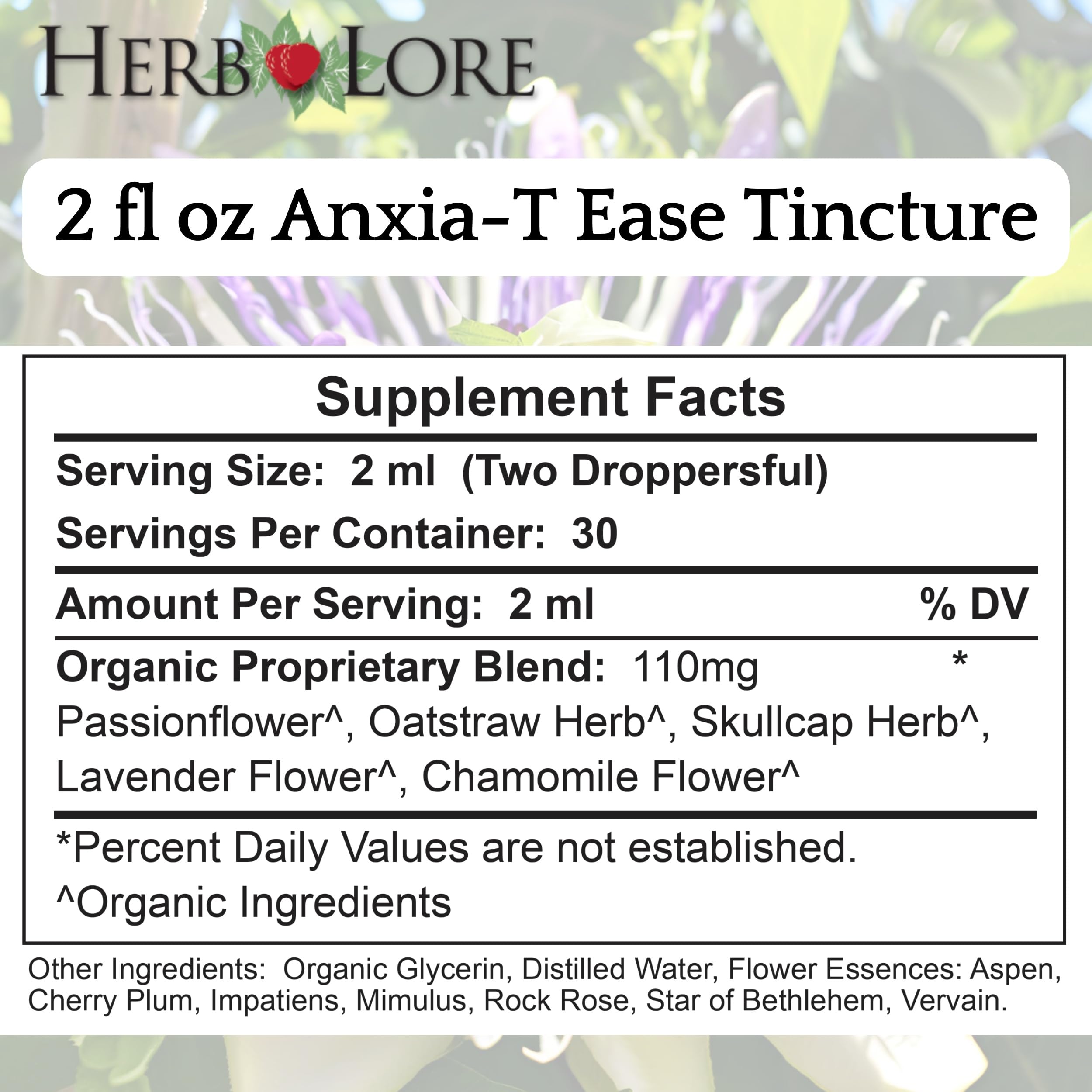 Herb Lore Anxia-T Ease Tincture – Mood & Relaxation Support (2 fl oz)