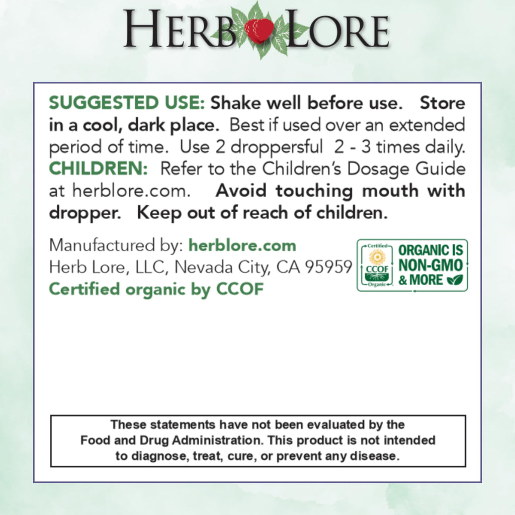 Herb Lore Iron Tonic - Organic Liquid Iron Drops for Kids & Women (4 fl oz) - Plant-Based & Vegan