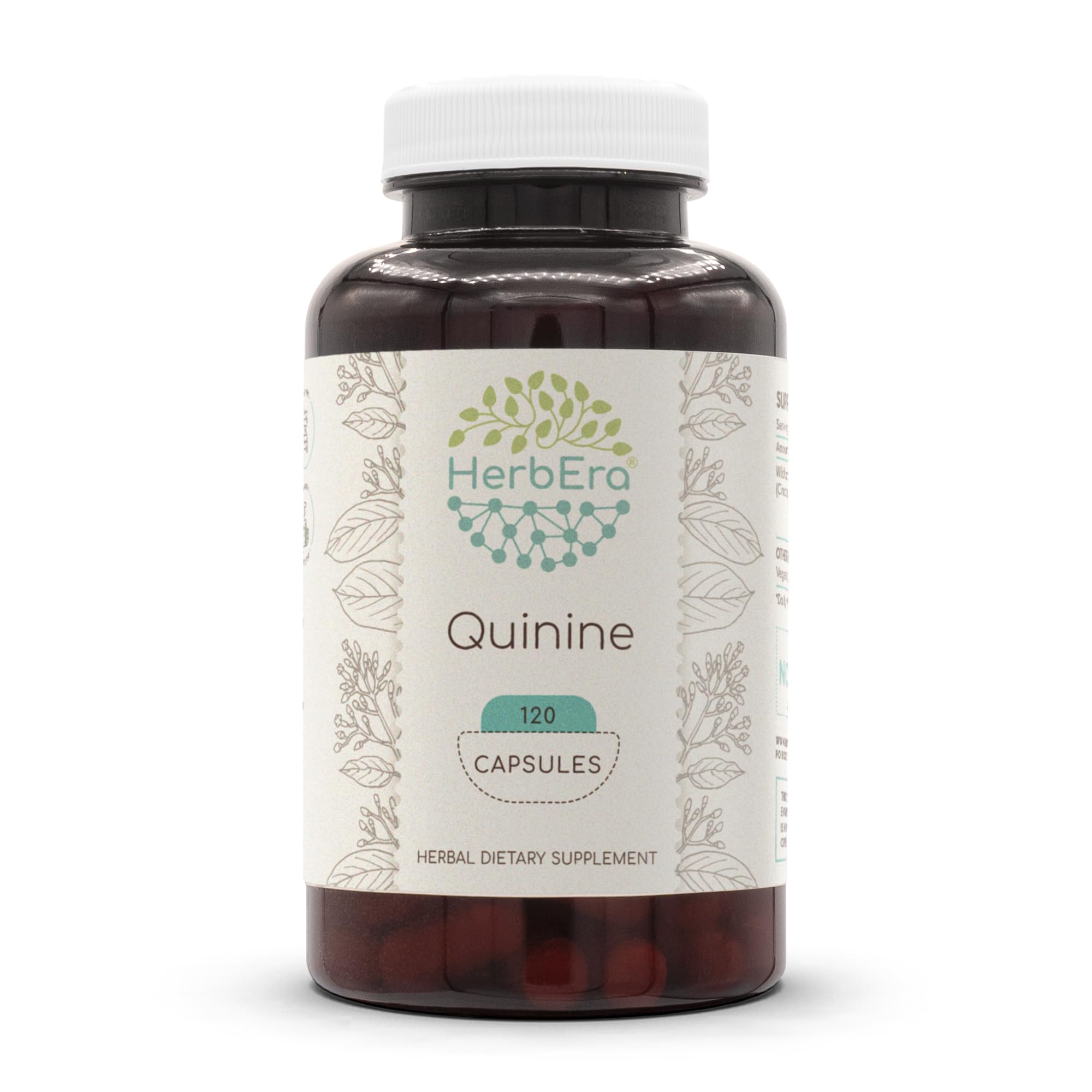 HerbEra Quinine 120 Capsules – 1000 mg Wildcrafted Cinchona Bark
