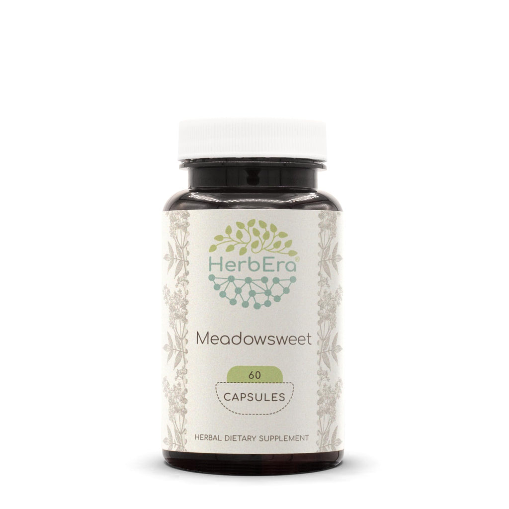 HerbEra Meadowsweet 60 Capsules – 400 mg Dried Meadowsweet (Filipendula ulmaria)