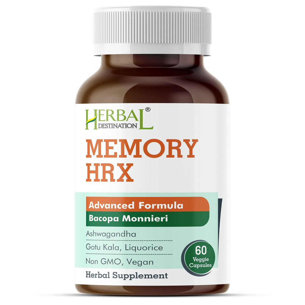 Herbal Destination Memory Hrx – Brain Support, Focus & Memory (60 Veg Caps)