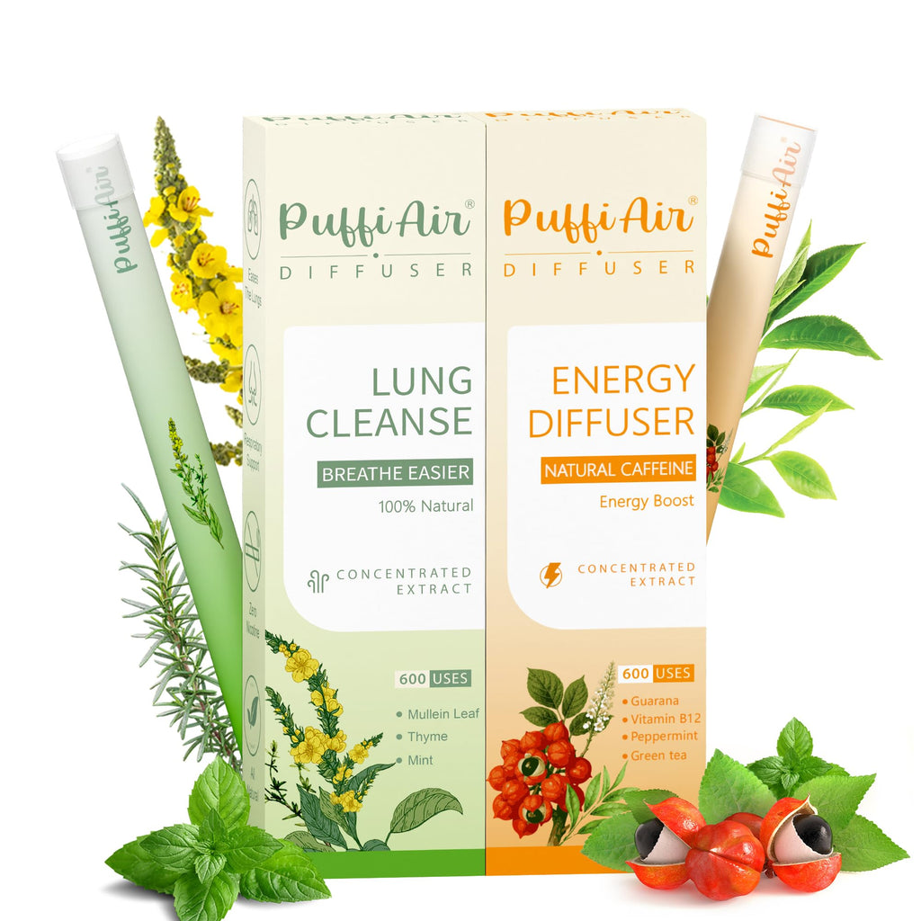 Herbal Diffuser Bundles (2 Sticks Orange & Green) | PUFFIAIR 4-in-1 Wellness
