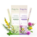 PUFFIAIR Inner Balance Duo Herbal Diffuser Pen Set | Mullein Cleanse Inspired Blend for Daily Reset | Green Purple | 2 Count