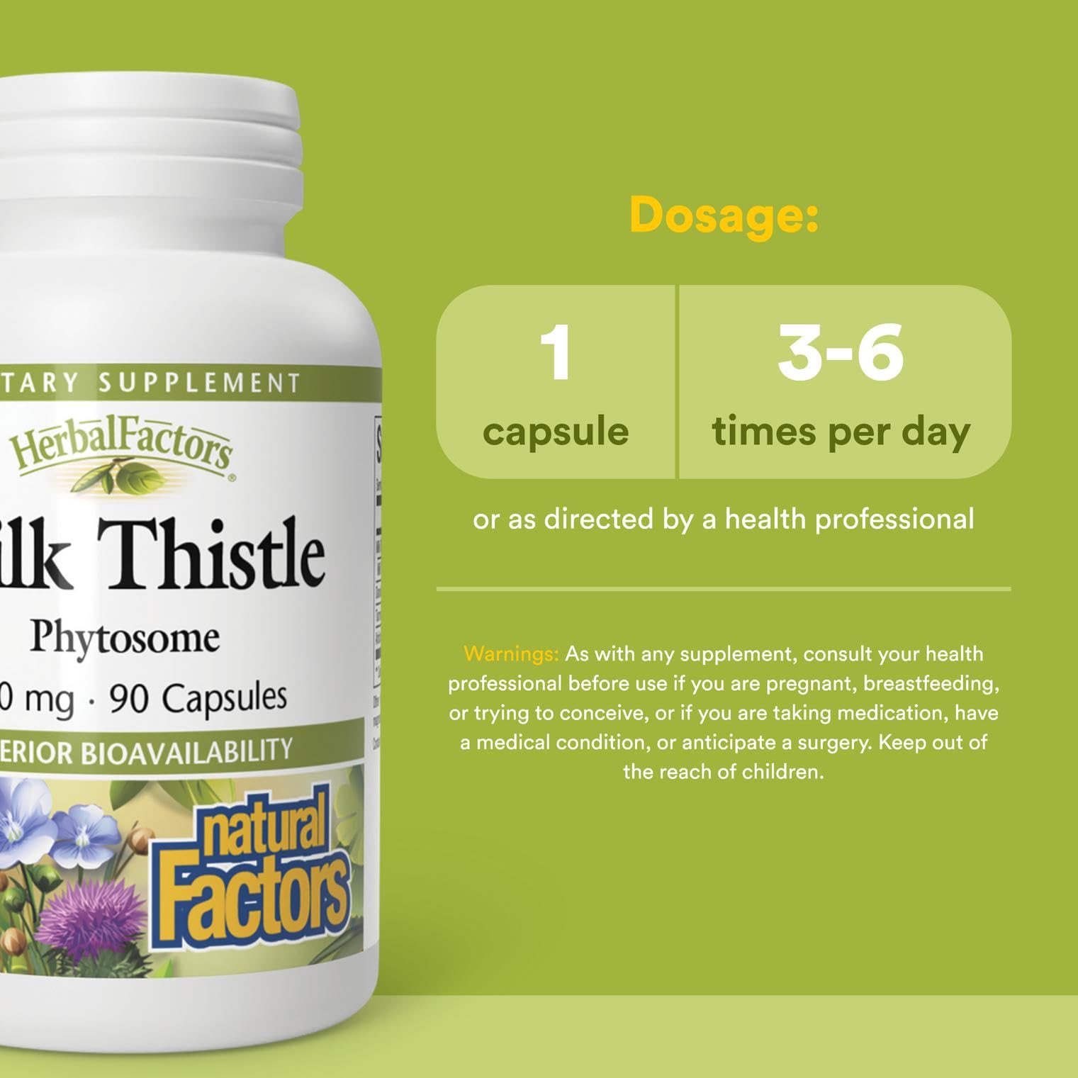 HerbalFactors Milk Thistle Phytosome – Liver Support, 90 Capsules