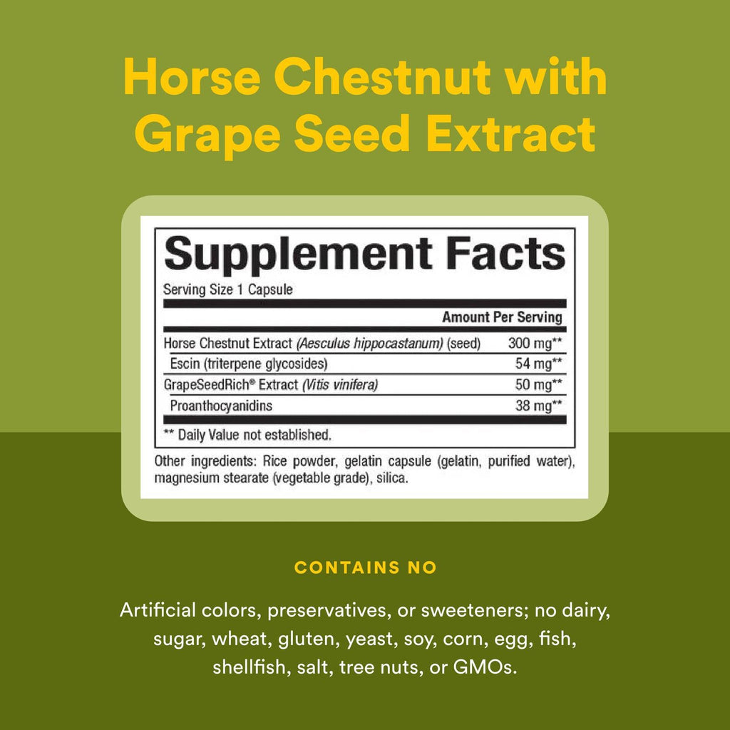 HerbalFactors by Natural Factors - Horse Chestnut & GrapeSeedRich, 60 caps