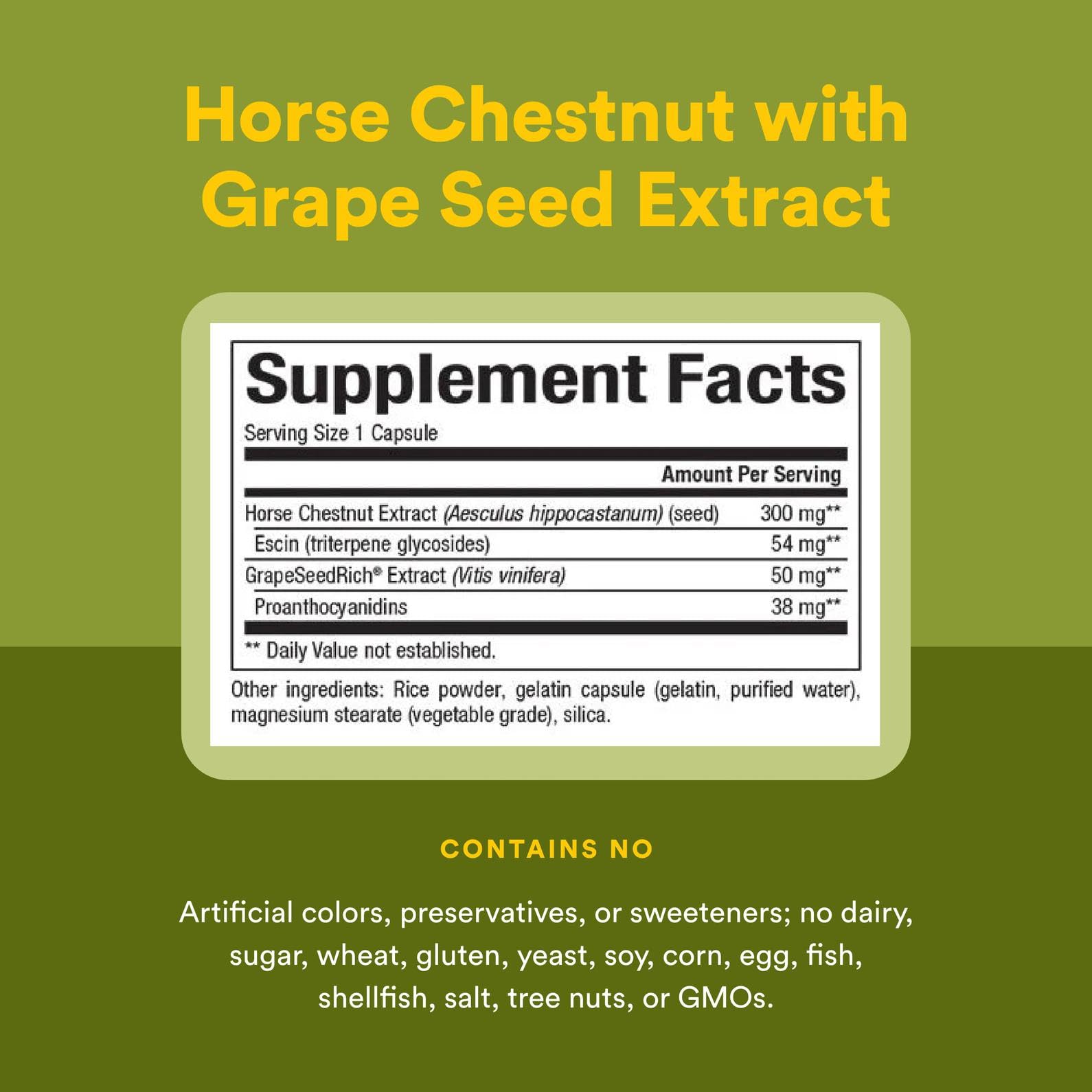 HerbalFactors by Natural Factors - Horse Chestnut & GrapeSeedRich, 60 caps