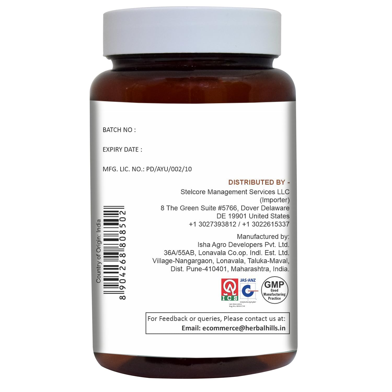HERBAL HILLS Arjuna Capsules – Terminalia Arjuna 120 Count (500 mg) Standardized Extract