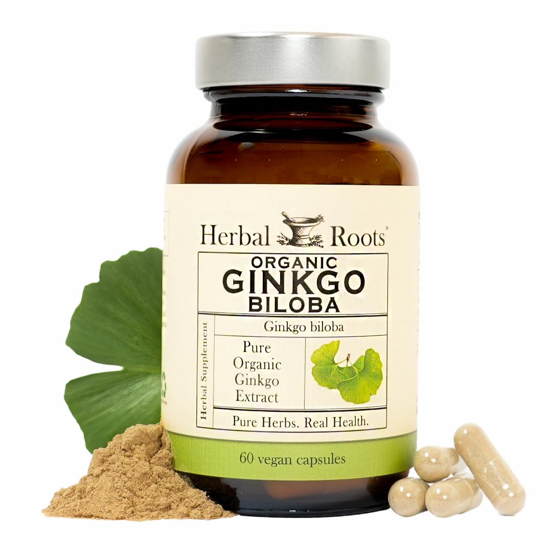 Herbal Roots Organic Ginkgo Biloba – 60 Vegan Capsules