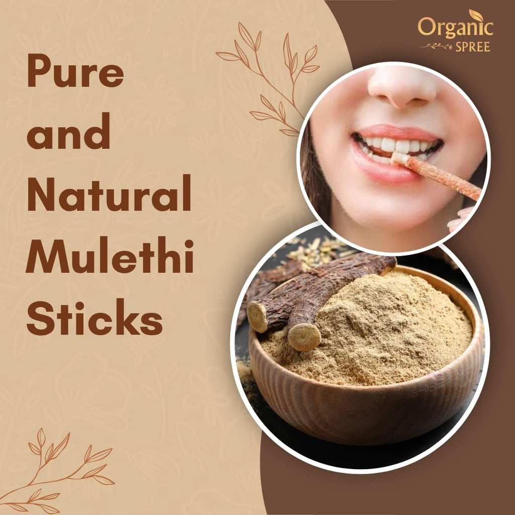Organic Spree Licorice Root Sticks (Mulethi) - 5.3 oz | GMP Certified