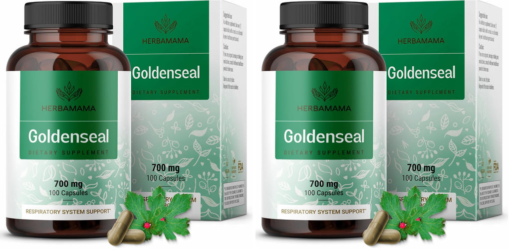 Goldenseal Root Capsules 700mg - Immune & Respiratory Support | Vegan, Non-GMO (Pack of 2)