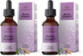 HERBAMAMA Nerve Support Supplement - Vegan Nerve Support Formula with Ashwagandha & Bacopa Monnieri for Brain - Non-GMO, Alcohol & Sugar-Free Daily Calming Drops for Adults, 28-Day Supply (Pack of 2)