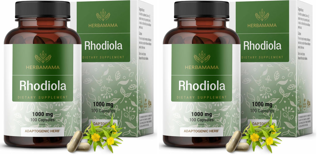 HERBAMAMA Rhodiola Rosea 1000mg – Relaxation, Focus & Brain Support