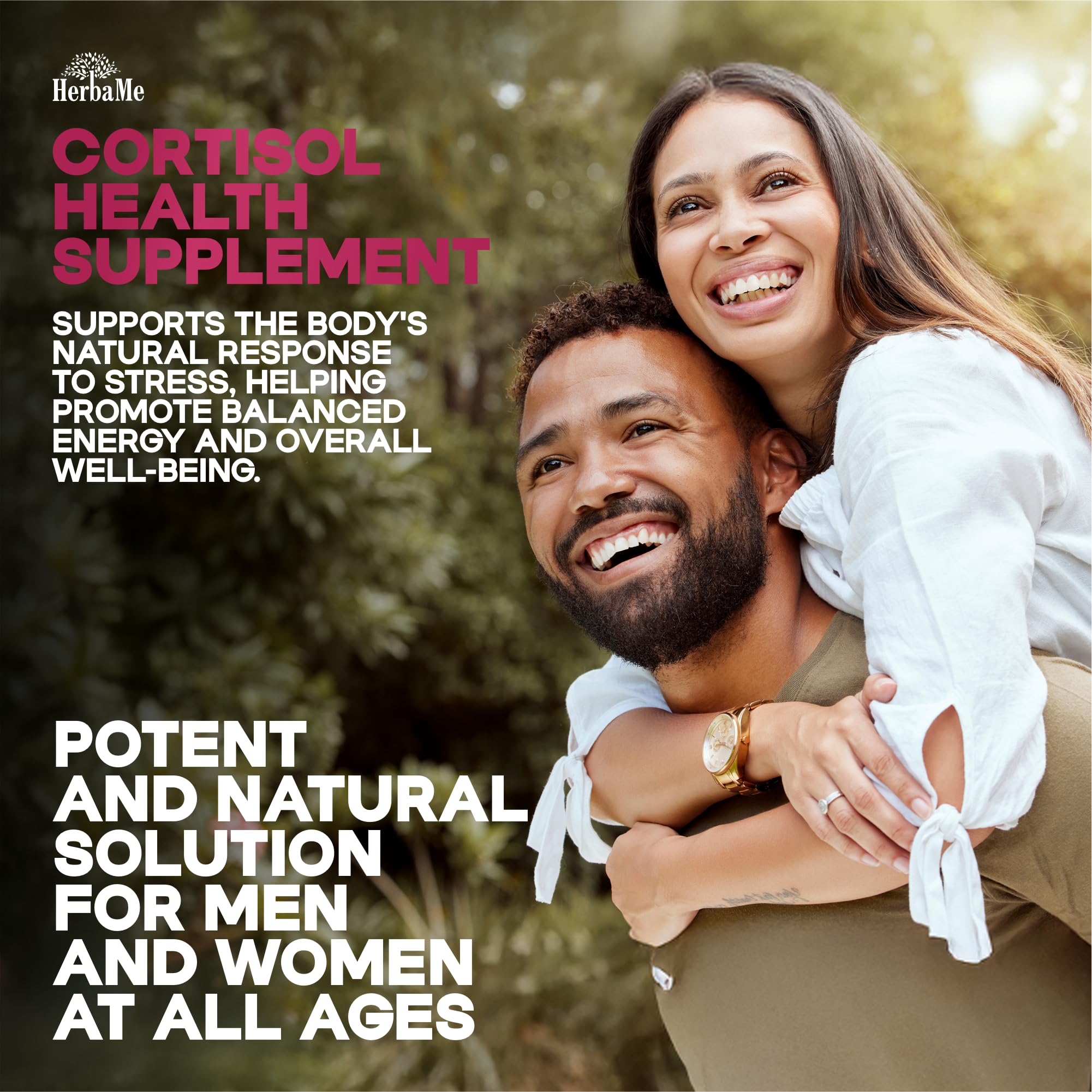 HerbaMe Cortisol Manager – Mood Balance & Energy Support, 120 Capsules