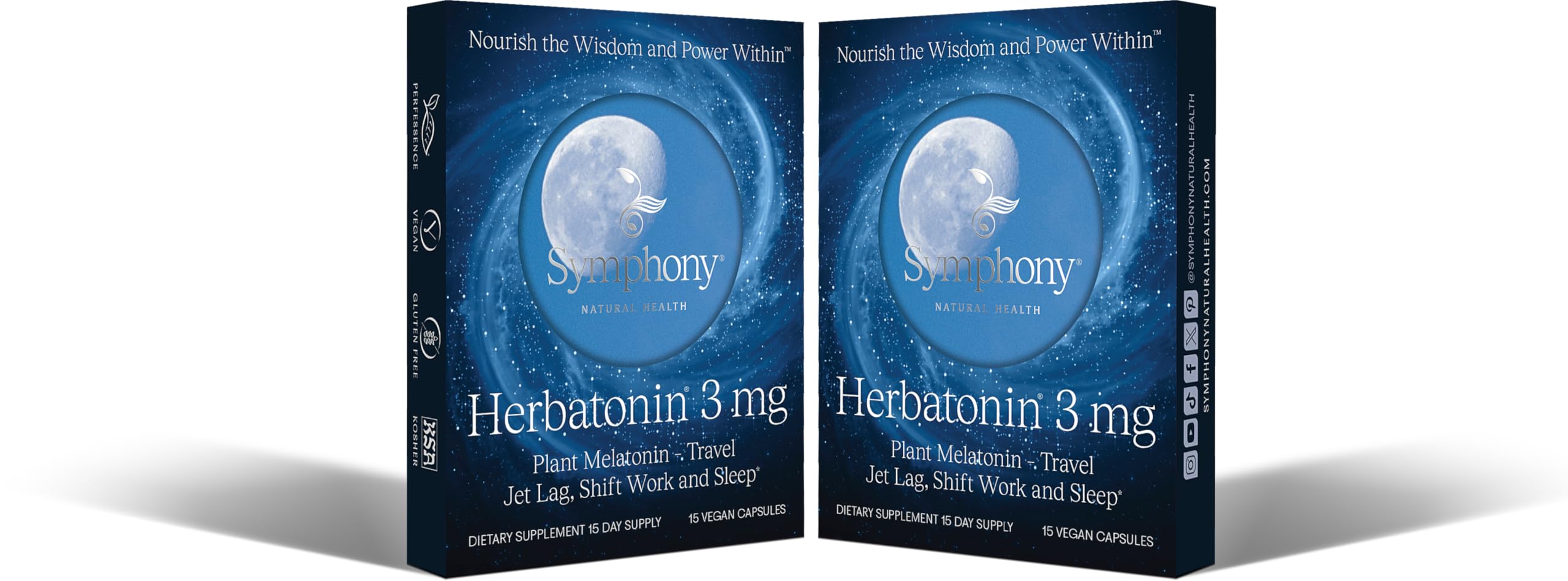 Herbatonin 3mg - Plant-Based Melatonin Sleep Aid for Jet Lag & Circadian Rhythm (120 Day Supply)