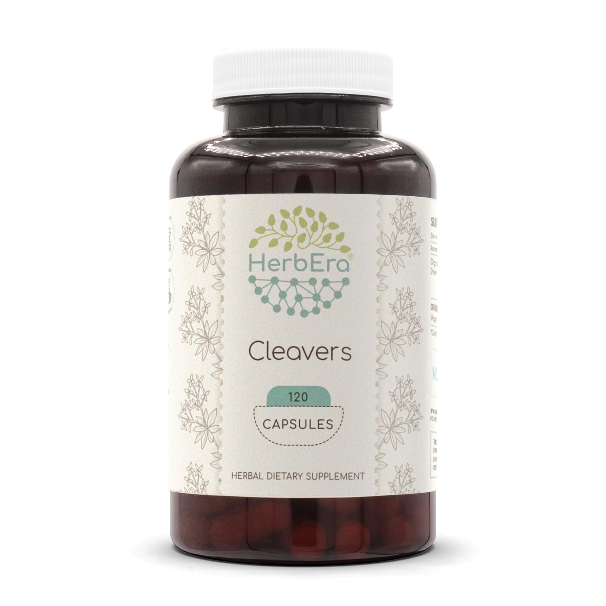 HerbEra Cleavers 120 Capsules – 400 mg Galium aparine Dried Herb