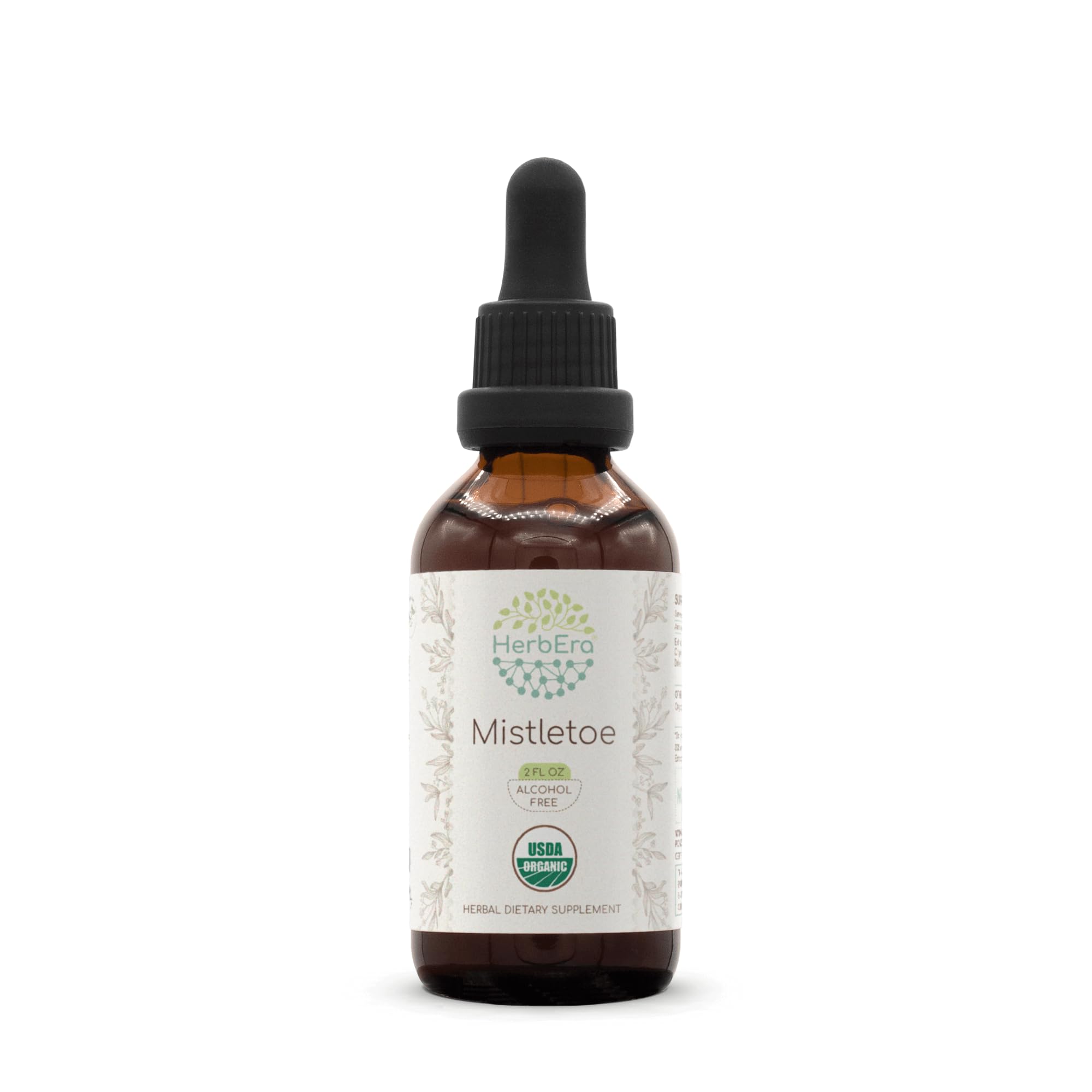 HerbEra Mistletoe B60 USDA Organic Tincture - Alcohol-Free, High-Potency Drops (2 oz)