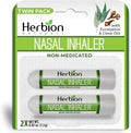 HERBION Naturals Nasal Inhaler - Non-Medicated Essential Oil Relief for Congestion & Sinus Pressure (Pack of 2)