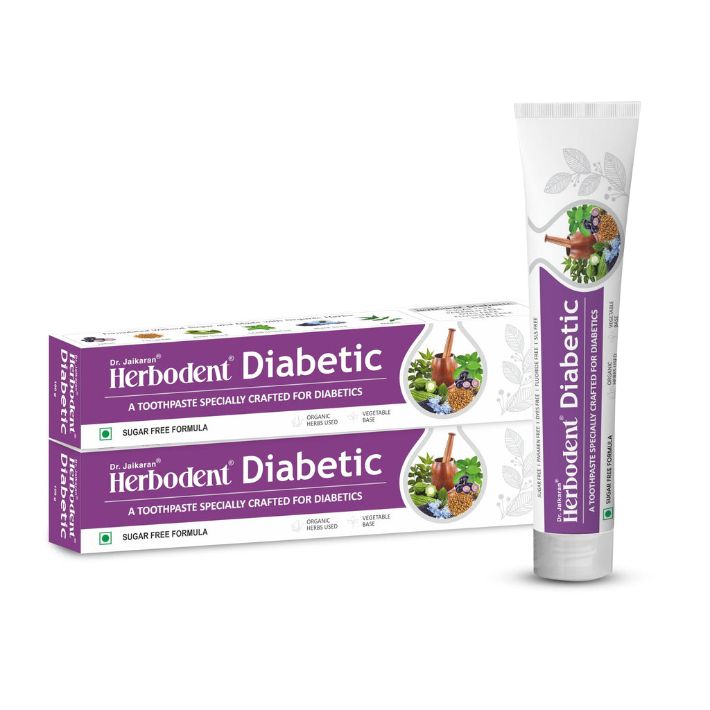Herbodent Diabetic Toothpaste – 3.53 oz Pack of 2 | SLS & Sugar-Free | 7 Organic Herbs