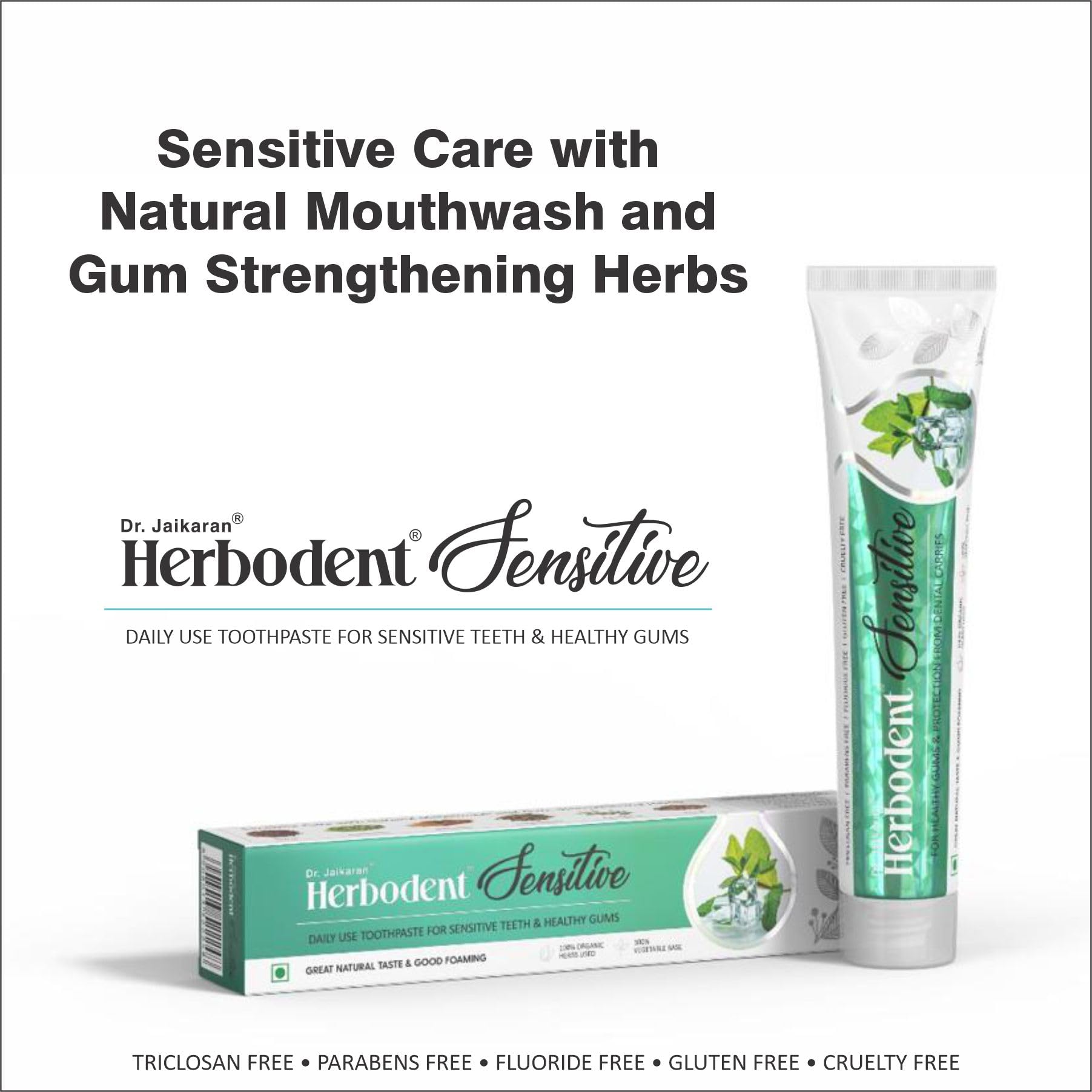 Herbodent Sensitive Toothpaste – 6.53 Oz, Pack of 2 | Enamel Repair & Cavity Protection
