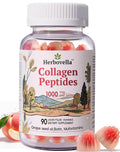 Herbovella Marine Collagen Gummies for Women | 1000mg Type I Collagen, Biotin & Hyaluronic Acid